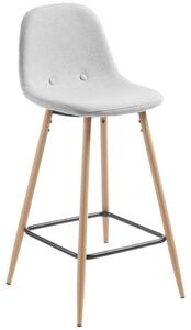 Světle šedá látková barová židle Kave Home Nolite 65 cm