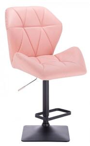 LuxuryForm Barová židle MILANO MAX na černé podstavě - růžová