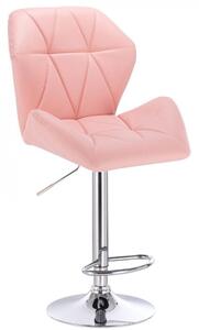 LuxuryForm Barová židle MILANO MAX na stříbrném talíři - růžová