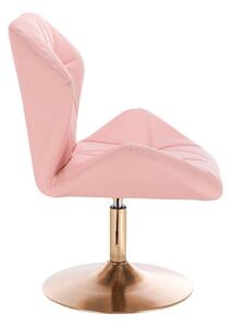 LuxuryForm Židle MILANO MAX na zlatém talíři - růžová