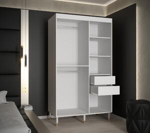 Šatní skříň Abi Calipso T1 Barva korpusu: Bílá, Rozměry: 200 cm, Dveře: Bílá + zrcadlo