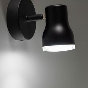 Černé kovové nástěnné světlo Kave Home Tehila