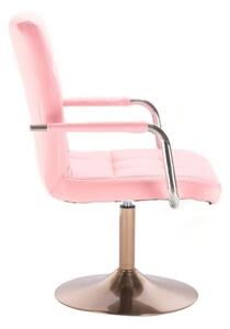 LuxuryForm Židle VERONA na zlatém talíři - růžová