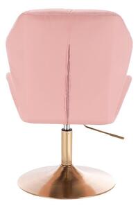 LuxuryForm Židle MILANO MAX na zlatém talíři - růžová
