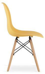 Jídelní židle BASIC hořčicová - skandinávský styl