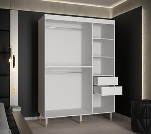 Šatní skříň Abi Calipso Mad Barva korpusu: Bílá, Rozměry: 120 cm, Dveře: Bílá + zrcadlo