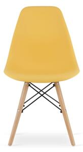 Jídelní židle BASIC hořčicová - skandinávský styl