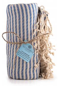 Yasmeen Premium SOFT Modrý (Chabrowy) ručník do Hammam - Peshtemal