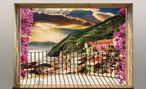 Vliesová obrazová tapeta Balkon nad mořem 22120, 368 x 280 cm, Photomurals, Vavex rozměry 3,68 x 2,8 m