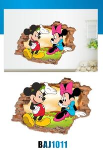 3D samolepka na zeď myšák Mickey 2