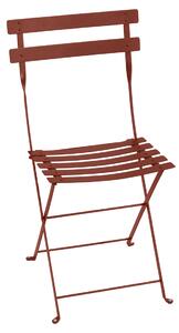 Okrově červená kovová skládací židle Fermob Bistro