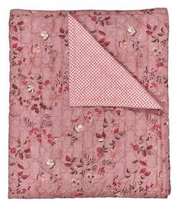 Pip studio luxusní přehoz přes postel Tokyo blossom, růžový Prošívaný Květiny 100% bavlna perkál Růžová 180x260