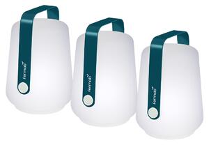 Set tří modrých venkovních lamp Fermob Balad 13,5 cm