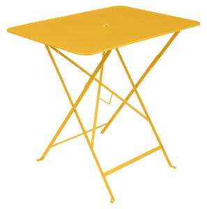 Medově žlutý kovový skládací stůl Fermob Bistro 57 x 77 cm