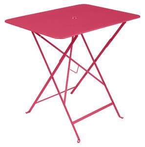 Růžovo červený kovový skládací stůl Fermob Bistro 57 x 77 cm