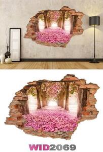 3D samolepka na zeď květiny 1