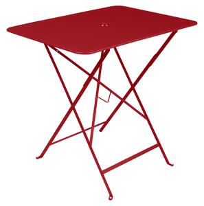 Makově červený kovový skládací stůl Fermob Bistro 57 x 77 cm
