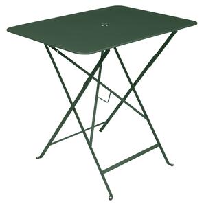 Tmavě zelený kovový skládací stůl Fermob Bistro 57 x 77 cm