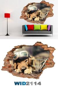 3D samolepka na zeď pes 1