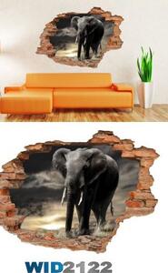 3D samolepka na zeď slon 2