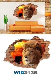 3D samolepka na zeď lev