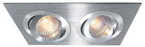 Light Impressions Kapego stropní vestavné svítidlo 12V AC/DC GU5.3 / MR16 2x max. 50,00 W 175 mm stříbrná 111821