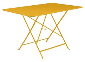 Medově žlutý kovový skládací stůl Fermob Bistro 117 x 77 cm