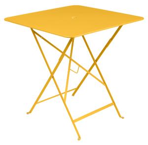 Medově žlutý kovový skládací stůl Fermob Bistro 71 x 71 cm