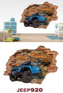 3D samolepka na zeď jeep 11