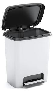 Odpadkový koš KIS 35 l, odstíny šedé a stříbrné