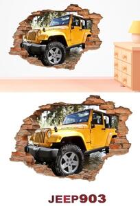 3D samolepka na zeď jeep wrangler 1