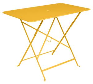 Medově žlutý kovový skládací stůl Fermob Bistro 97 x 57 cm