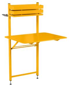 Medově žlutý kovový balkonový stůl Fermob Bistro 57 x 77 cm