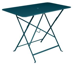 Modrý kovový skládací stůl Fermob Bistro 97 x 57 cm