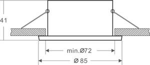 Light Impressions Kapego stropní vestavné svítidlo Mizar I 12V AC/DC GU5.3 / MR16 1x max. 35,00 W bílá mat 110010