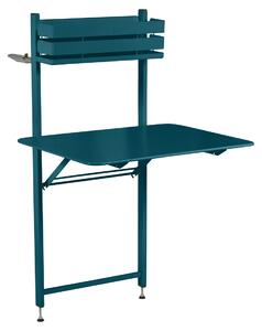 Modrý kovový balkonový stůl Fermob Bistro 57 x 77 cm