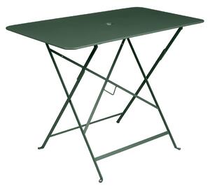 Tmavě zelený kovový skládací stůl Fermob Bistro 97 x 57 cm