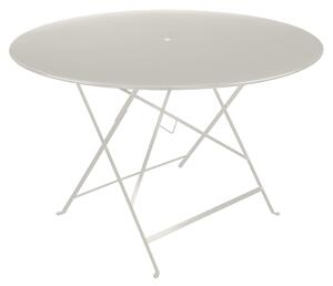 Světle šedý kovový skládací stůl Fermob Bistro Ø 117 cm