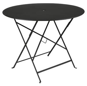 Černý kovový skládací stůl Fermob Bistro Ø 96 cm