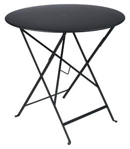 Černý kovový skládací stůl Fermob Bistro Ø 77 cm