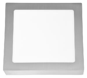 ECOLITE Stropní bodové LED svítidlo RAFA 2, 22,5cm, IP20, 18W, 4100K, 1550lm, broušený hliník LED-CSQ-18W/41/CHR