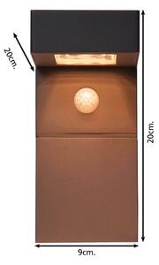 EGLO Venkovní nástěnné LED solární osvětlení BARACCONI s čidlem, 18x0,2W, IP44 900245