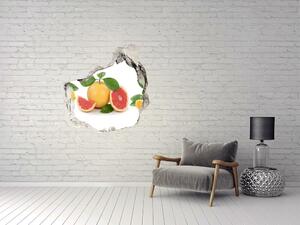 Nálepka 3D díra na zeď Citrusové ovoce nd-p-108945081