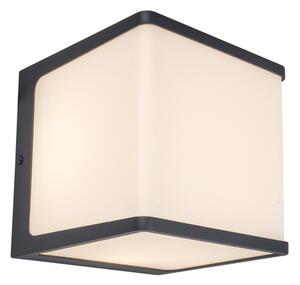 LUTEC Venkovní nástěnné LED osvětlení DOBLO, 19W, denní bílá, čtvercové, šedé, IP54 5105002125