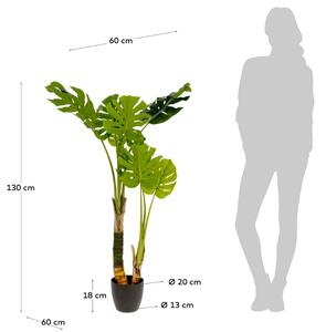 OnaDnes -20% Umělá květina Kave Home Monstera 130 cm