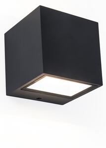 LUTEC Venkovní nástěnné LED osvětlení GEMINI, 9W, teplá bílá, hranaté, černé, IP54