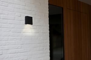 LUTEC Venkovní nástěnné LED osvětlení GEMINI XF, 9,5W, teplá bílá, hranaté, černé, IP54 5104002012