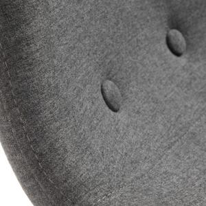 Tmavě šedá látková barová židle Kave Home Nolite 65 cm