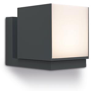 LUTEC Venkovní nástěnné LED osvětlení CUBA, 12W, teplá bílá, černé, IP54 5193803012