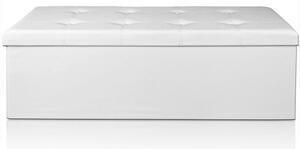 FurniGO Lavice s úložným prostorem 115x38x38cm bílá